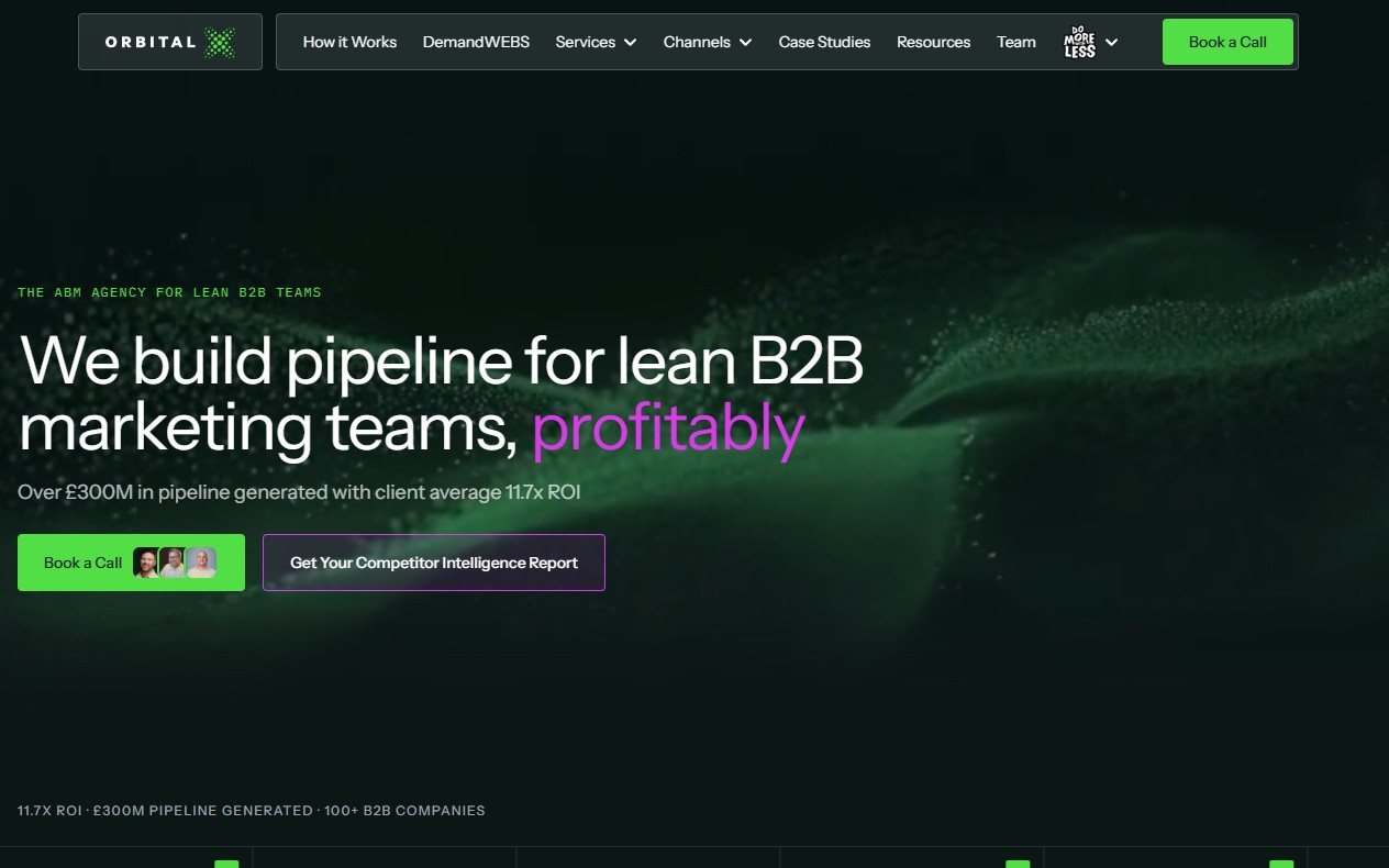 OrbitalX website homepage